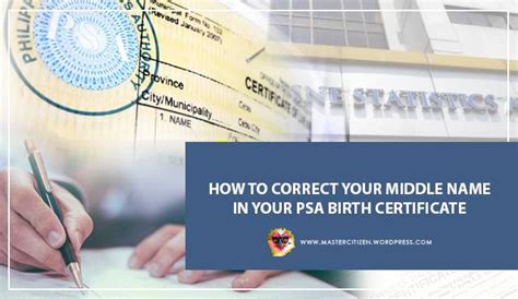 how to correct middle name in psa|How To Put The Full Middle Name On A PSA Birth Certificate (If .